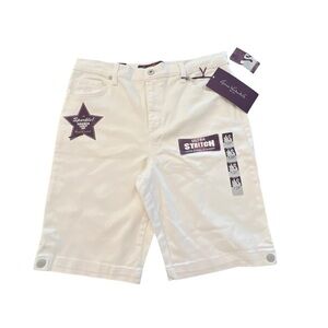 Gloria Vanderbilt Amanda Bermuda Shorts Size 12P White Classic Fit Stretch NWT